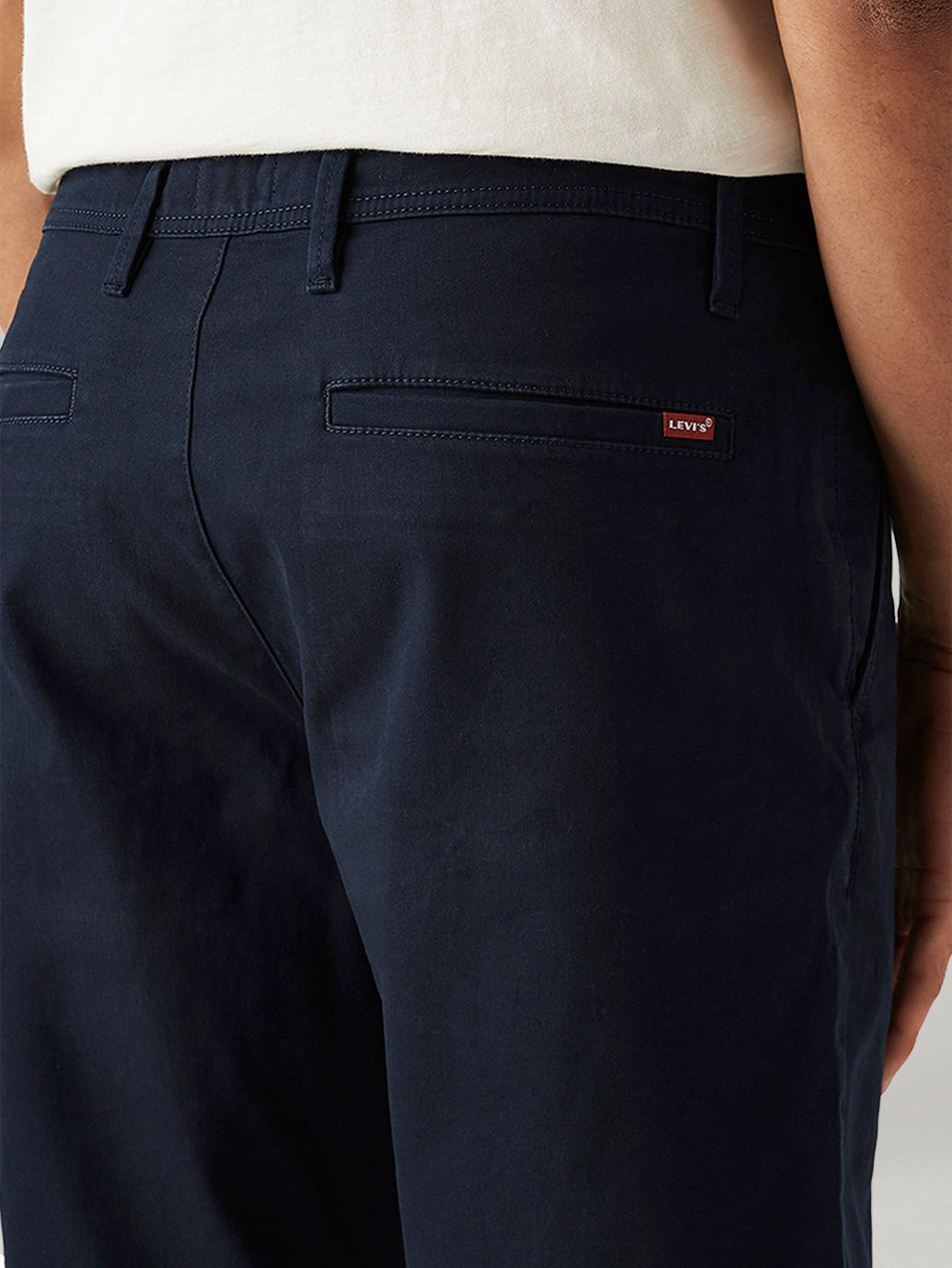 Men's 541 Navy Tapered Fit Mid Rise Shorts - Detail View