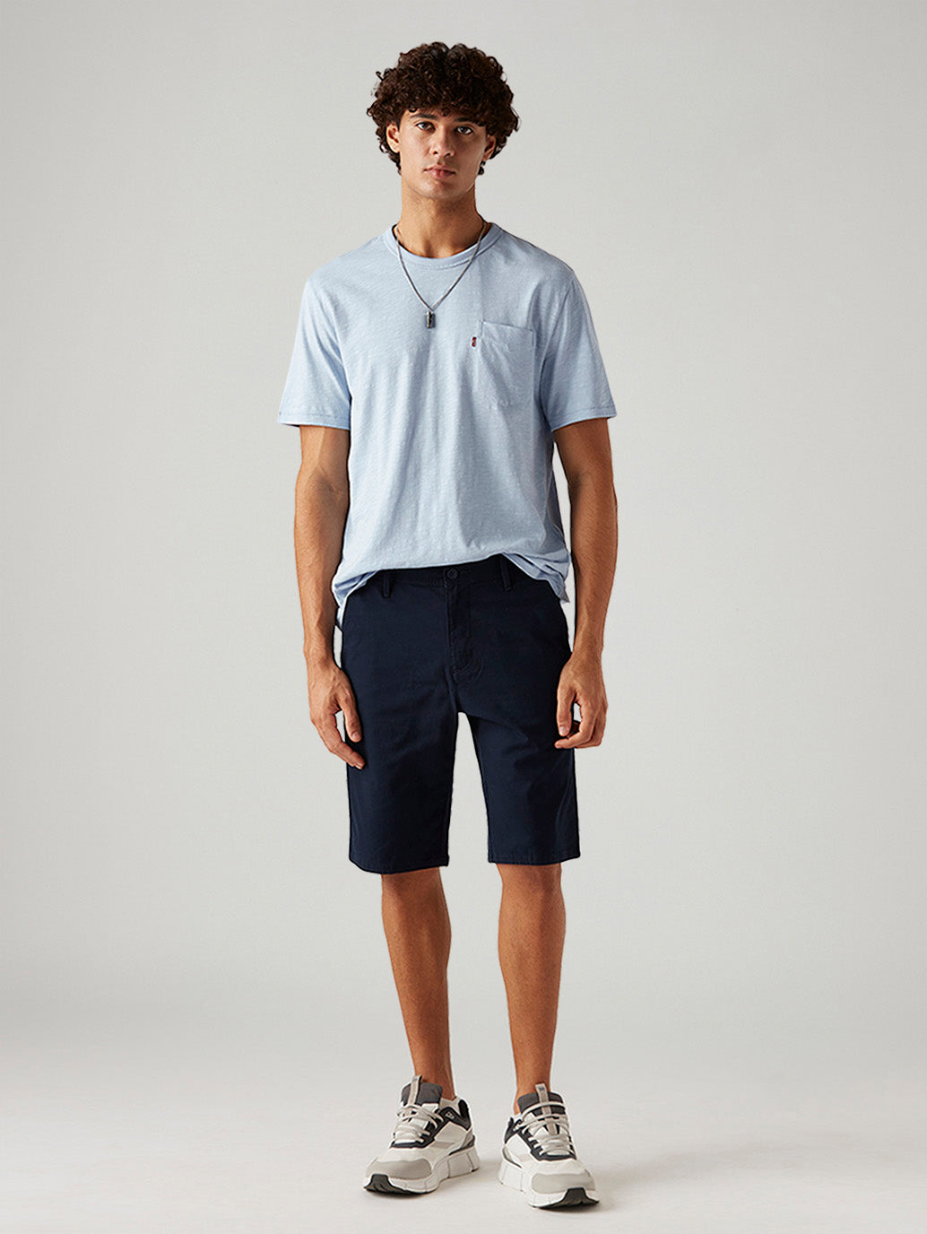 Men's 541 Navy Tapered Fit Mid Rise Shorts - Styleshot View