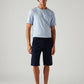 Men's 541 Navy Tapered Fit Mid Rise Shorts - Front View