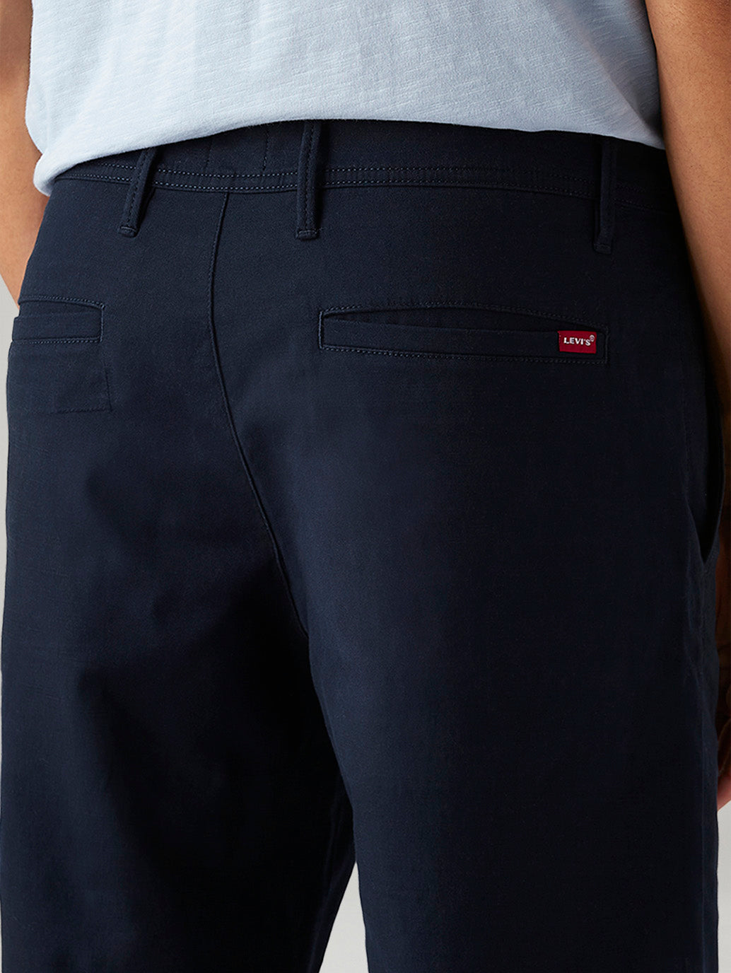 Men's 541 Navy Tapered Fit Mid Rise Shorts - Detail View