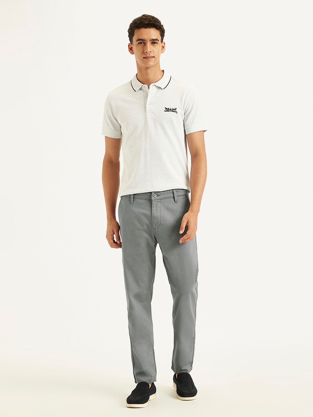 Men's Grey Tapered Trousers