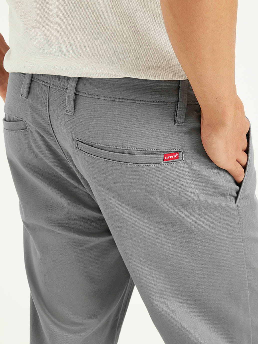 Men's Grey Tapered Trousers