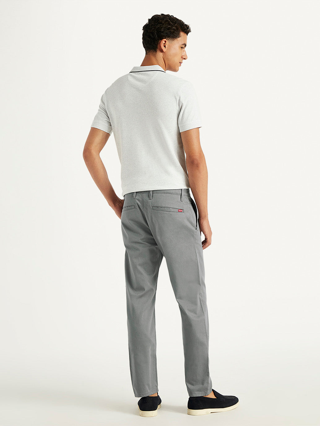 Men's Grey Tapered Trousers