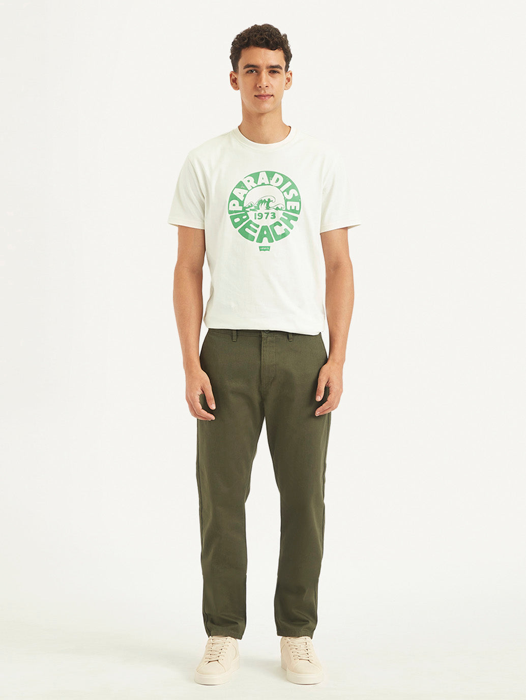 Men's Olive Tapered Trousers