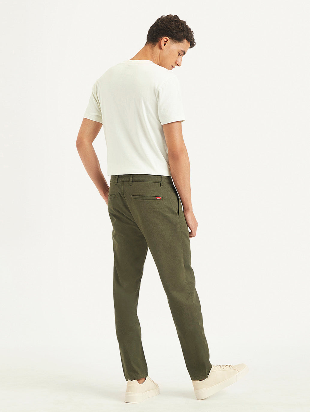 Men's Olive Tapered Trousers