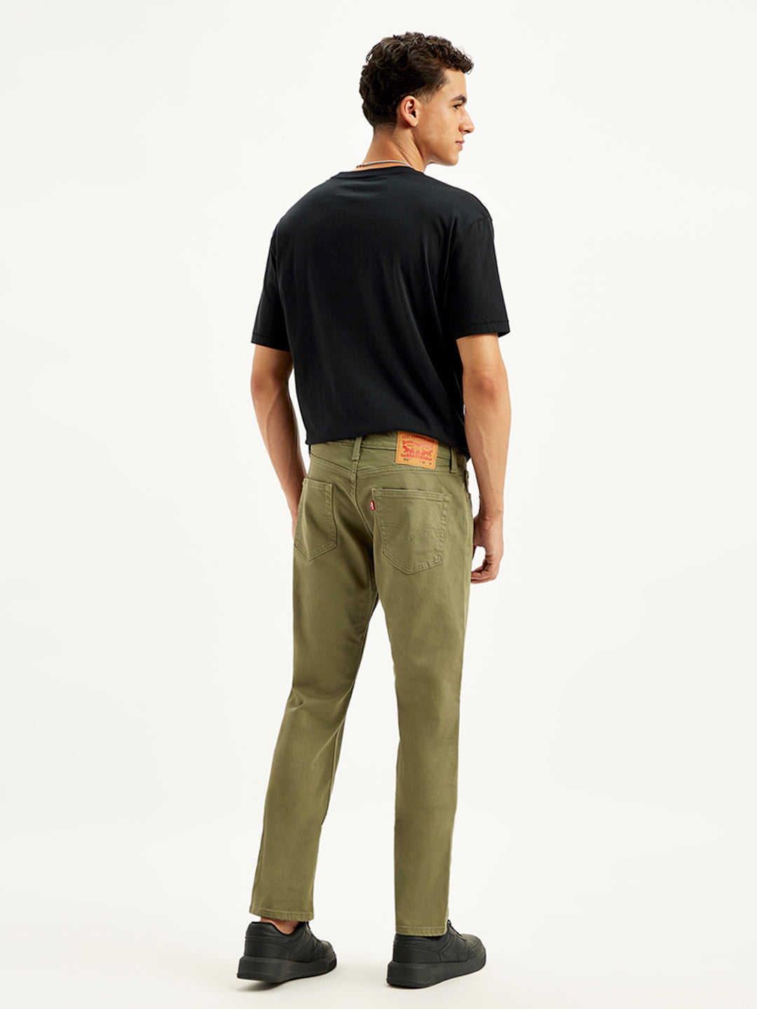 Men's Olive Loose Fit Cargo Joggers