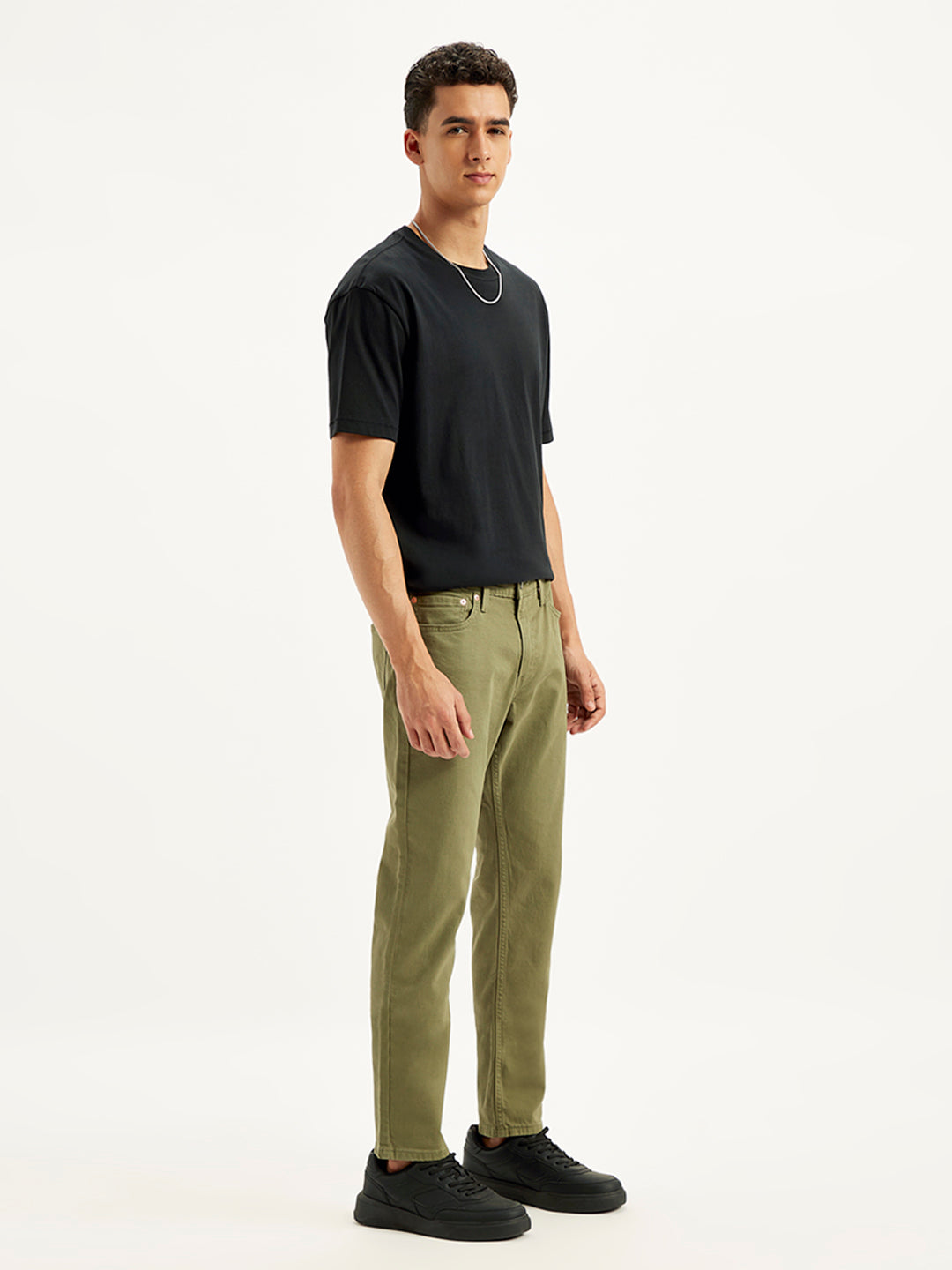 Men's Olive Loose Fit Cargo Joggers