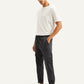 Men's Charcoal Grey Regular Fit Cargo Joggers - Side View
