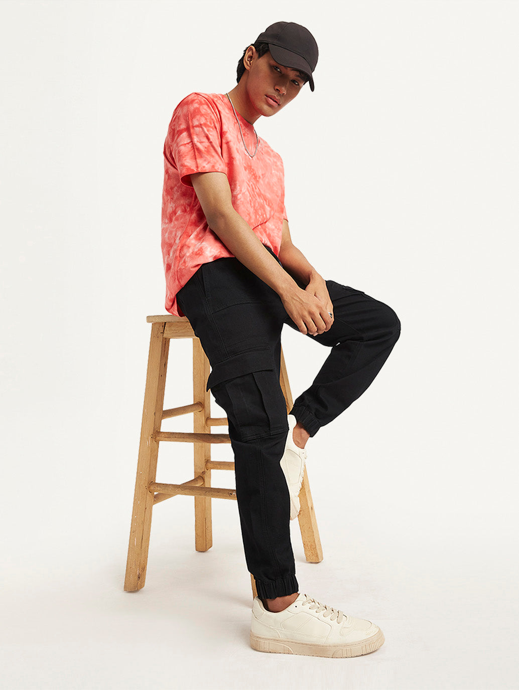 Men's Black Regular Fit Cargo Joggers - b295ce7b-aeb4-4f67-a28e-d8a9725e4e2d View