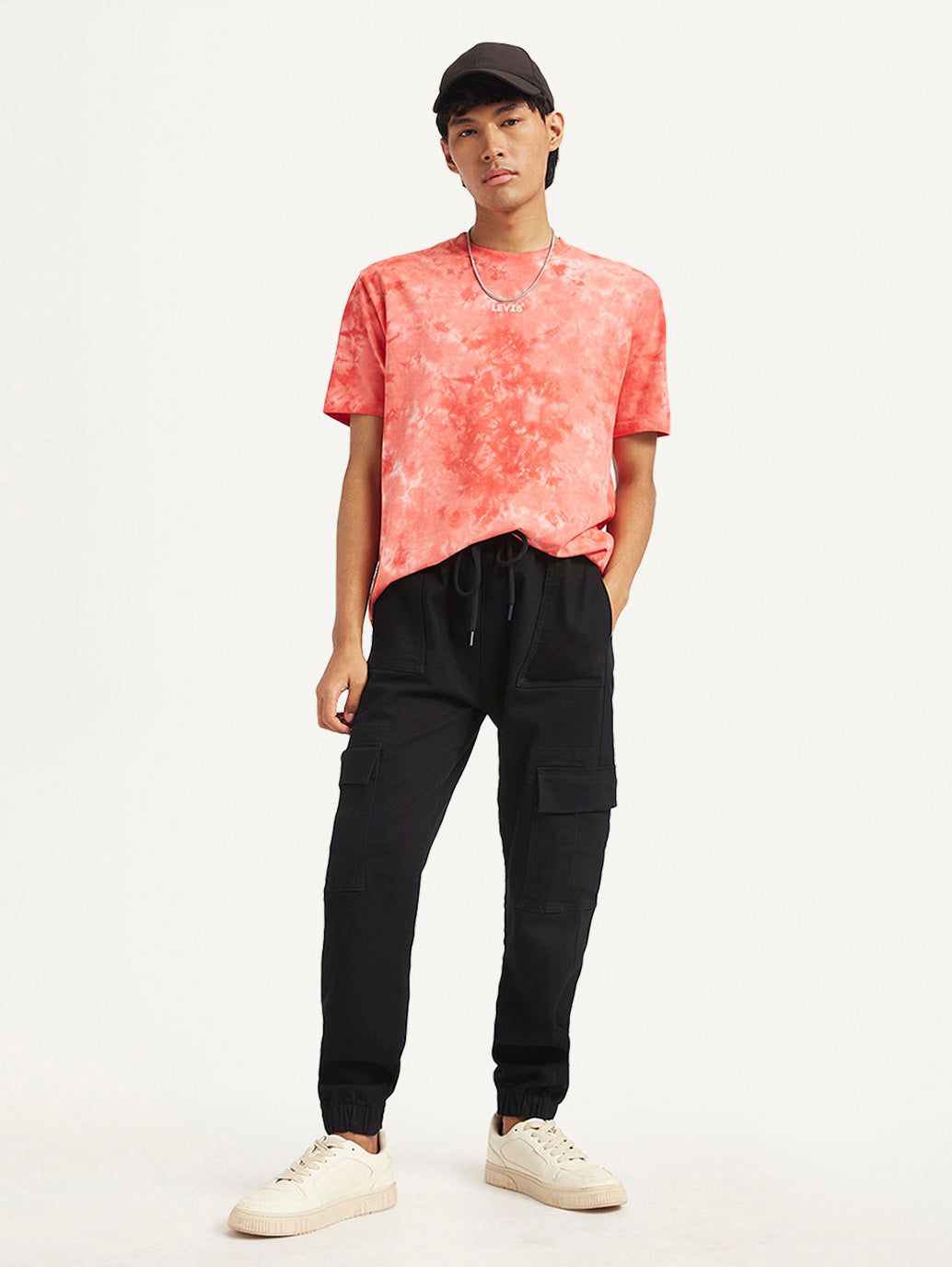 Men's Black Regular Fit Cargo Joggers - 51550b9e-49d2-40a7-ae3e-2fc7b6a84adb View