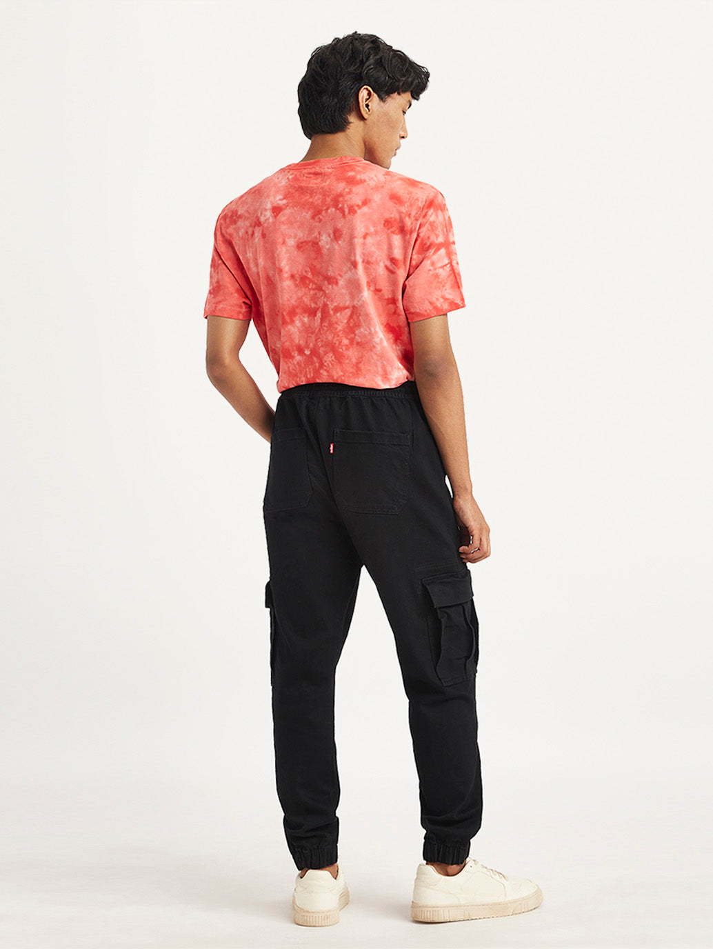 Men's Black Regular Fit Cargo Joggers - f79235fa-e2a3-4495-b7b4-92d61dd0b43b View