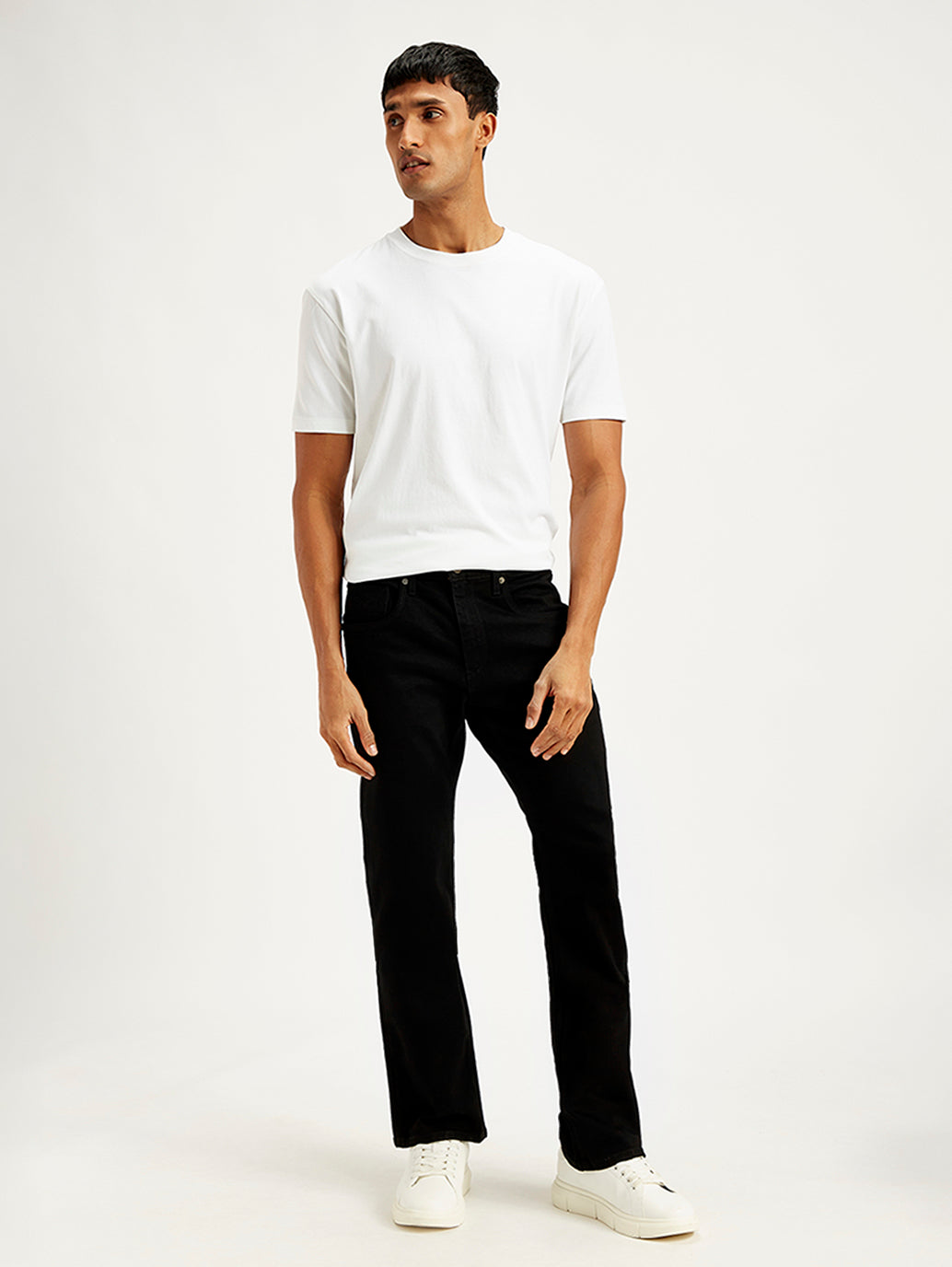 Men's 527 Black Bootcut Fit Mid Rise Jeans
