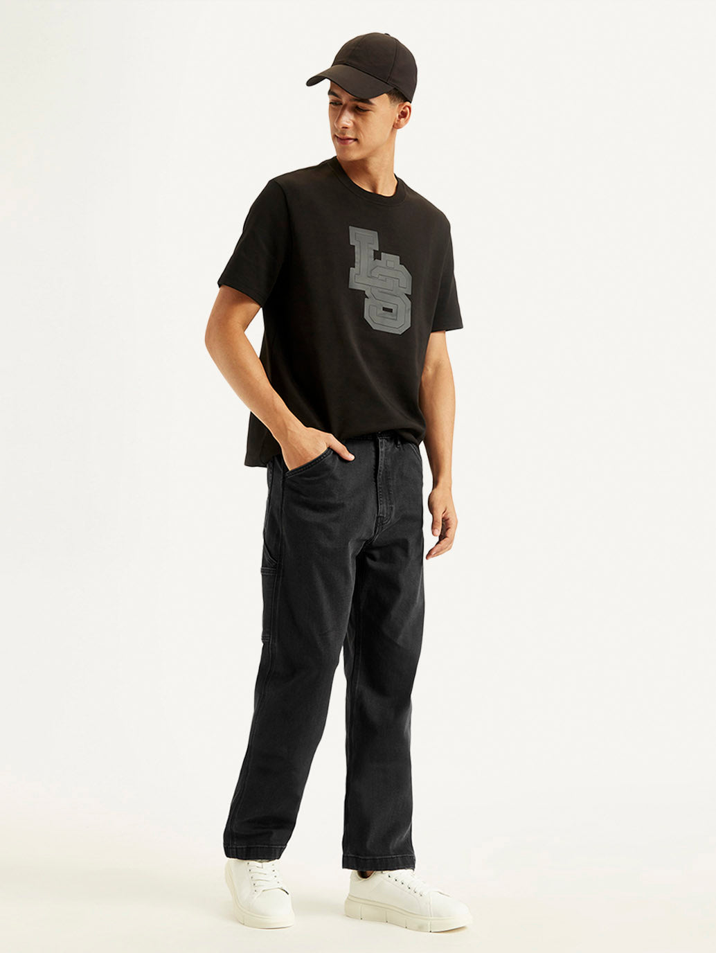 Men's 568 Solid Black Jeans