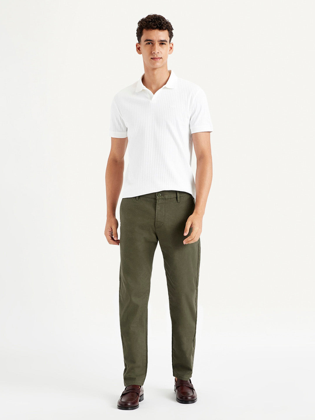 Men's Green Tapered Chinos