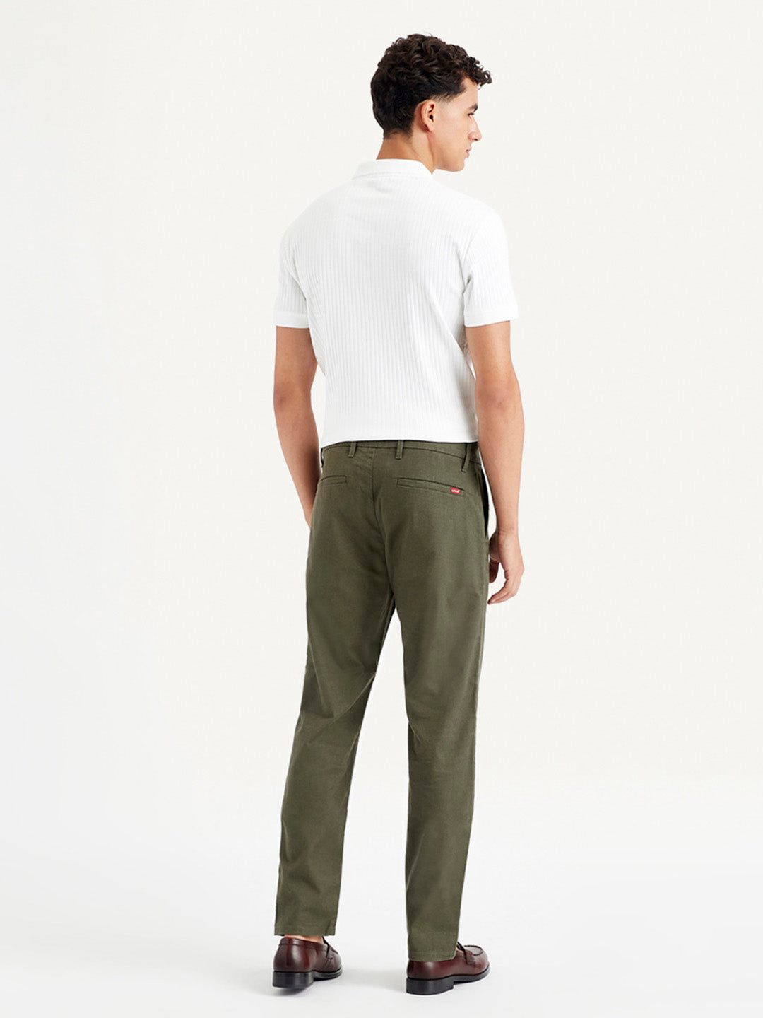 Men's Green Tapered Chinos