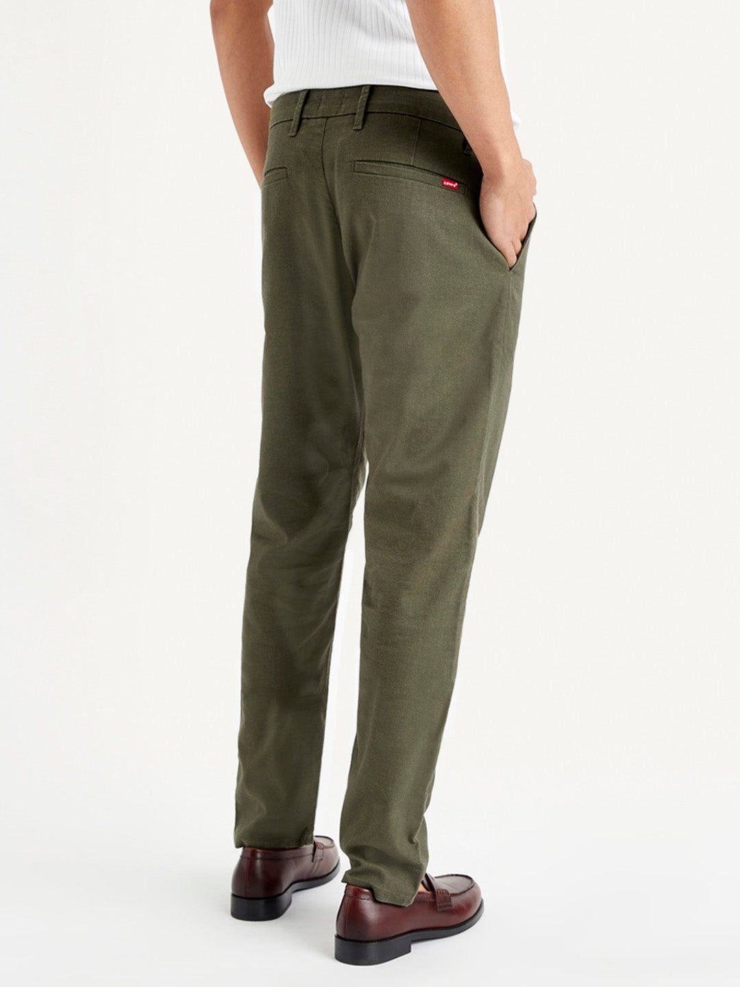 Men's Green Tapered Chinos