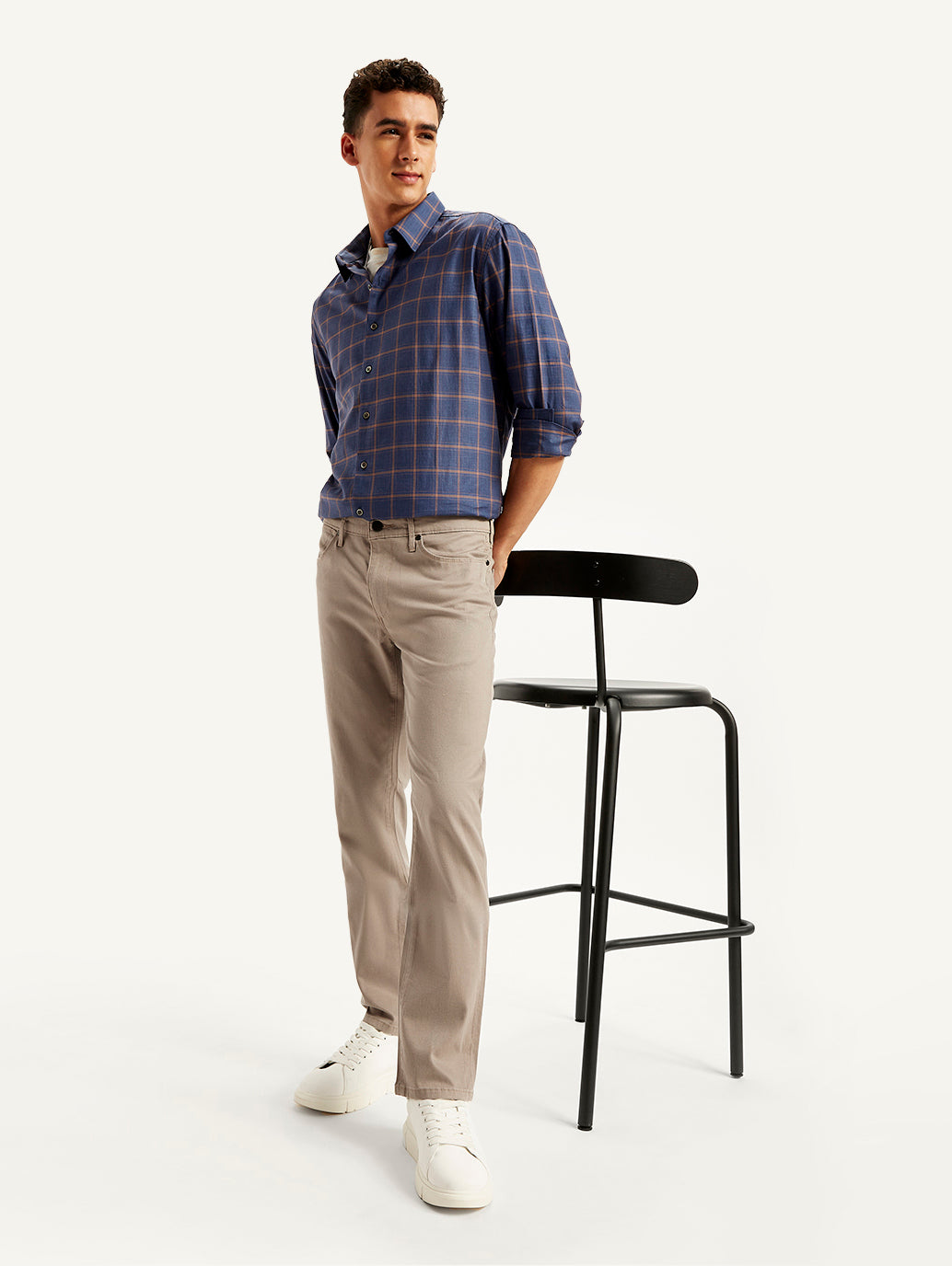 Men's Redloop 511 Light Brown Slim Fit Mid Rise Jeans - Elevated View