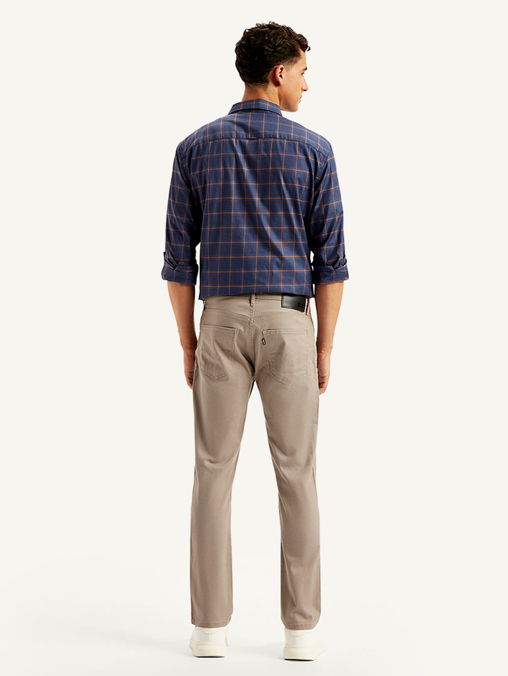 Men's Redloop 511 Light Brown Slim Fit Mid Rise Jeans - Back View