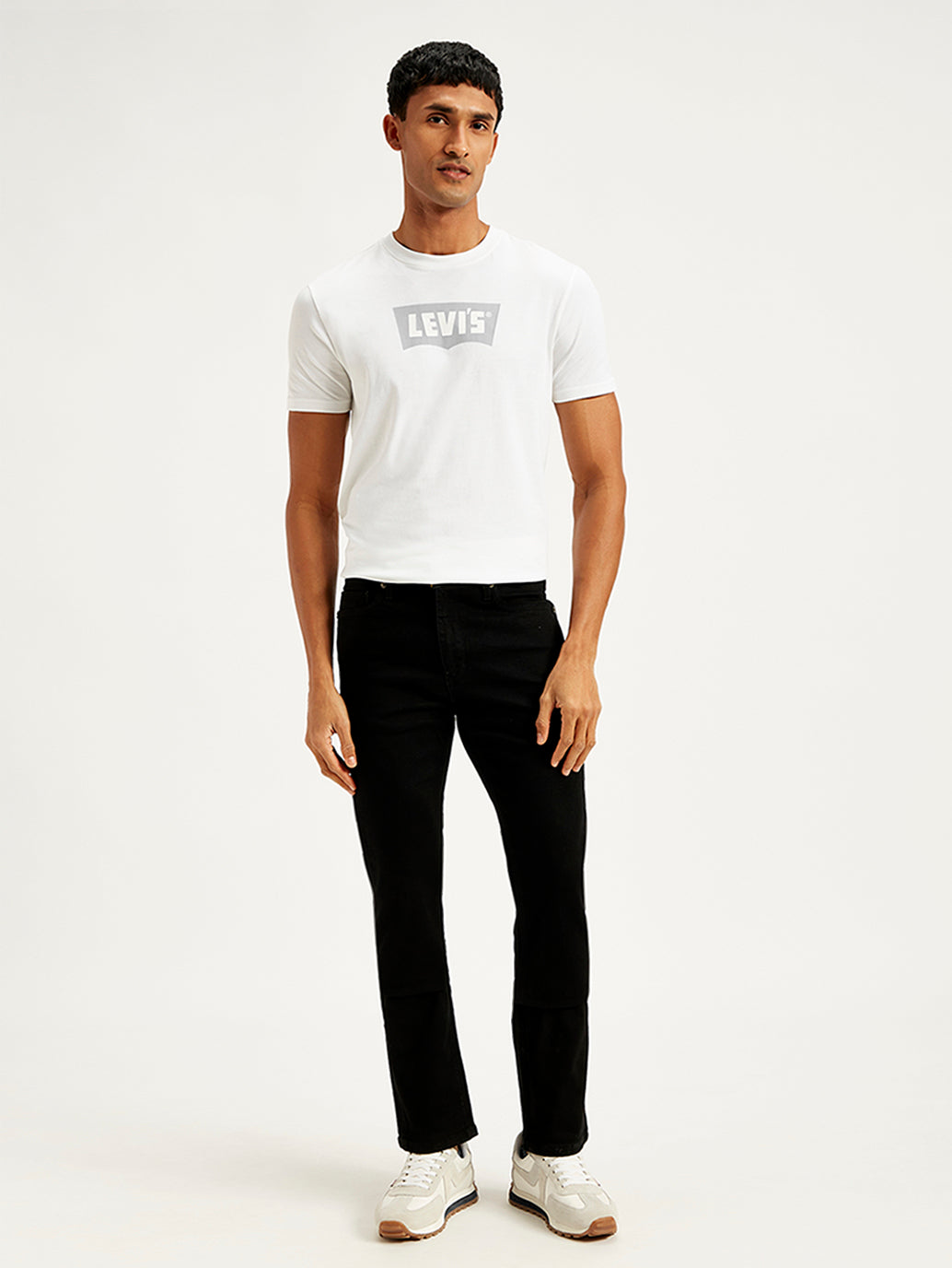 Men's 513 Black Slim Straight Fit Mid Rise Jeans