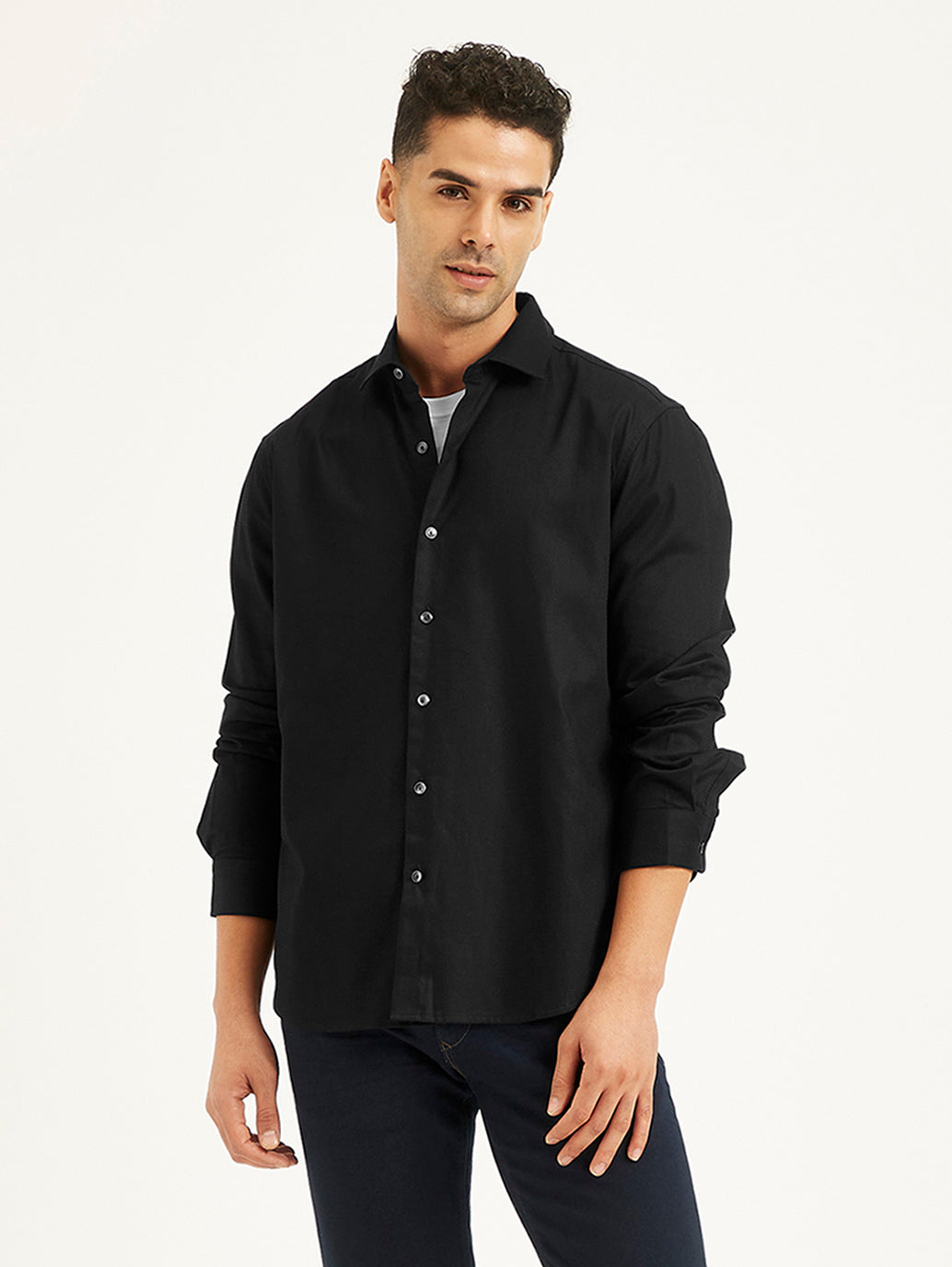 Men's Redloop Solid Slim Fit Shirt