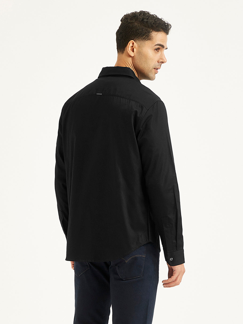 Men's Redloop Solid Slim Fit Shirt - Back View