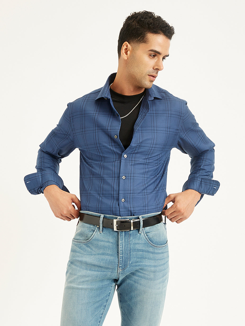 Men's Redloop Checkered Slim Fit Shirt