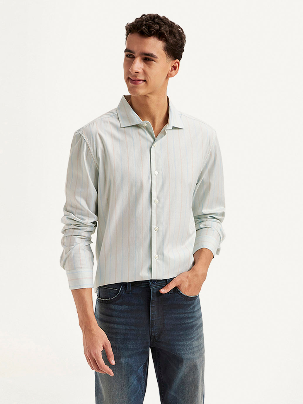Men's Redloop Striped Slim Fit Shirt