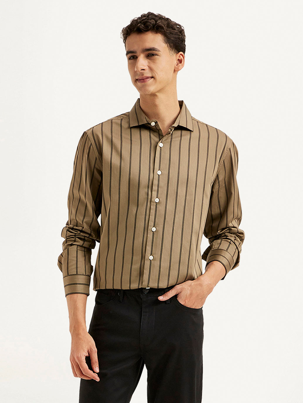 Men's Redloop Striped Slim Fit Shirt