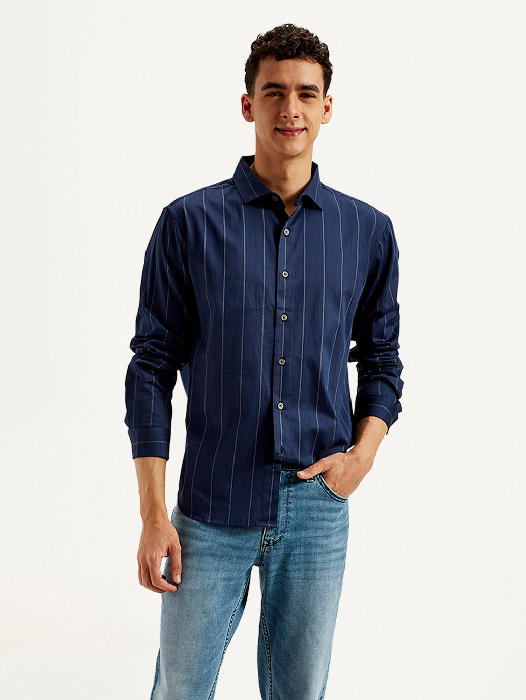 Men's Redloop Striped Slim Fit Shirt
