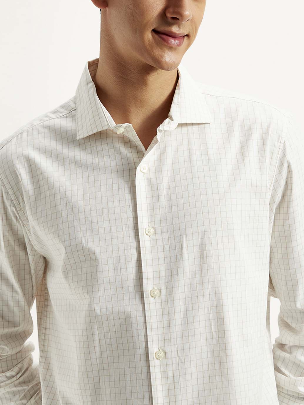 Men's Redloop Checkered Slim Fit Shirt - Detail View