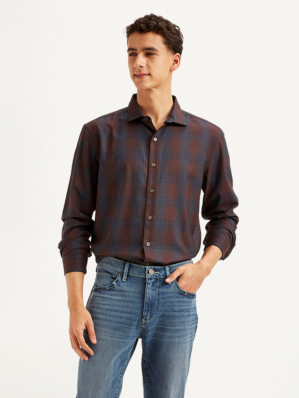 Men's Redloop Checkered Slim Fit Shirt