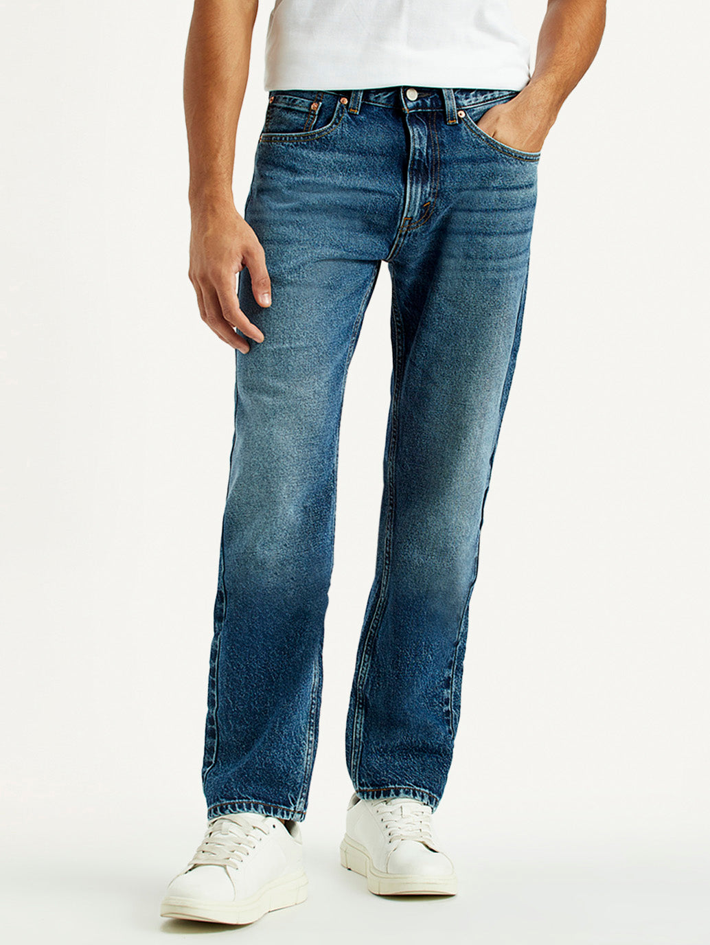 Men's 505 Indigo Straight Fit Mid Rise Jeans - Front View