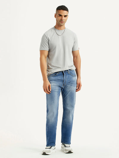 levi's Men's 505 Blue Straight Fit Mid Rise Jeans-picture-34