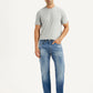 Men's 505 Blue Straight Fit Mid Rise Jeans - Front View