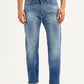 Men's 505 Blue Straight Fit Mid Rise Jeans - Front View