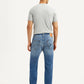 Men's 505 Blue Straight Fit Mid Rise Jeans - Back View