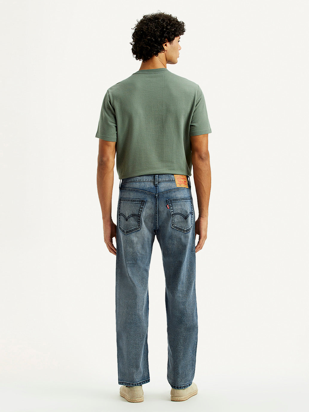 Men's Tinted 505 Dark Indigo Straight Fit Mid Rise Jeans - Back View