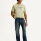 Men's Tinted 505 Med Indigo Straight Fit Mid Rise Jeans - Styleshot View