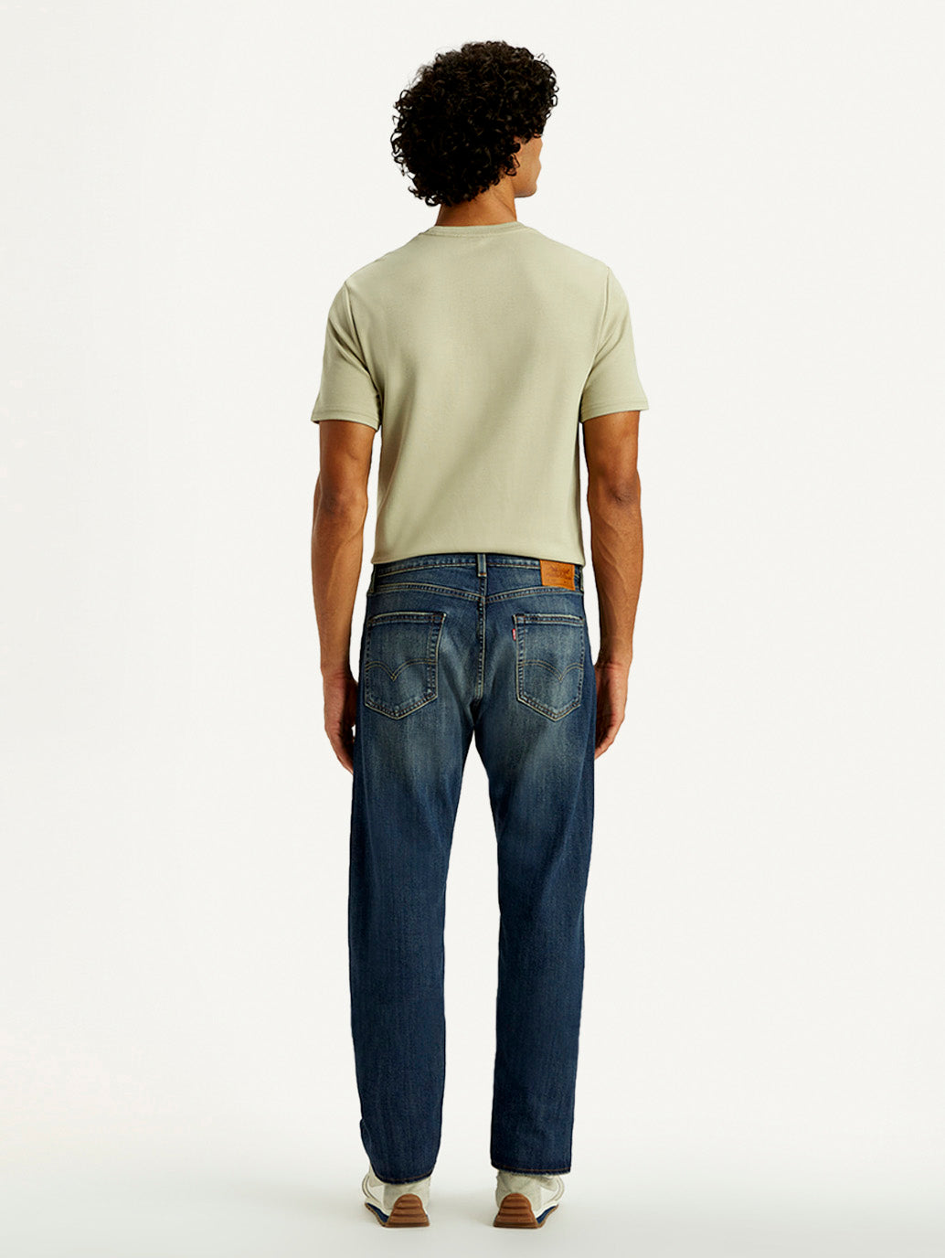 Men's Tinted 505 Med Indigo Straight Fit Mid Rise Jeans - Back View