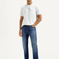 Men's 505 Light Indigo Straight Fit Mid Rise Linen Jeans - Elevated View