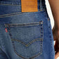 Men's 505 Light Indigo Straight Fit Mid Rise Linen Jeans - Detail View