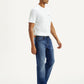 Men's 505 Light Indigo Straight Fit Mid Rise Linen Jeans - Side View