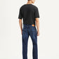 Men's 505 Blue Straight Fit Mid Rise Jeans - Back View