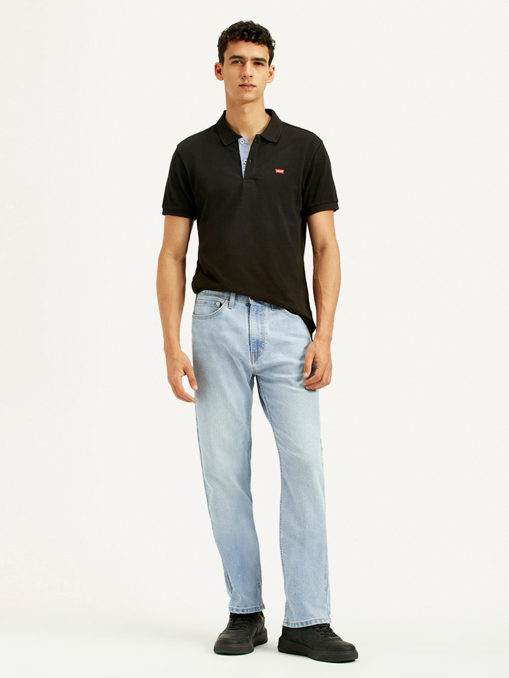 Men's 505 Light Indigo Straight Fit Mid Rise Jeans - Styleshot View