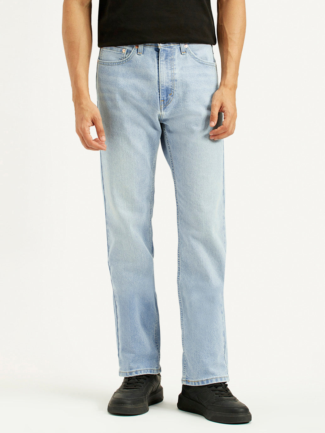 Men's 505 Light Indigo Straight Fit Mid Rise Jeans - Front View