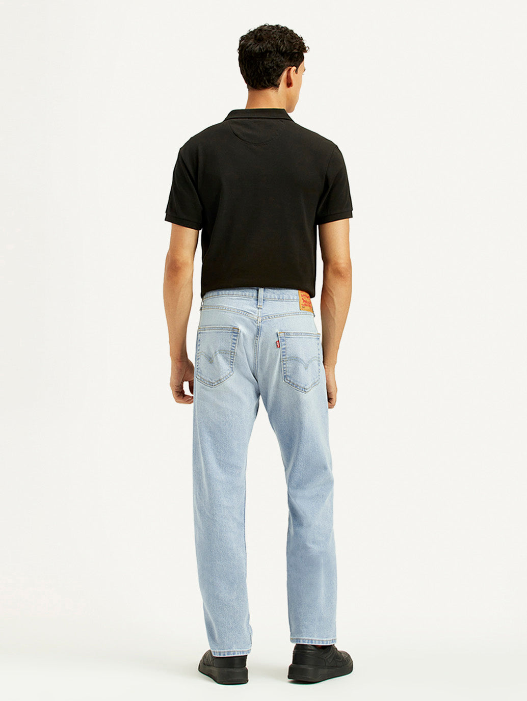 Men's 505 Light Indigo Straight Fit Mid Rise Jeans - Back View