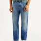 Men's 505 Blue Straight Fit Mid Rise Jeans - Front View