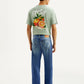 Men's 505 Blue Straight Fit Mid Rise Jeans - Back View