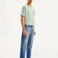 Men's 505 Blue Straight Fit Mid Rise Jeans - Side View