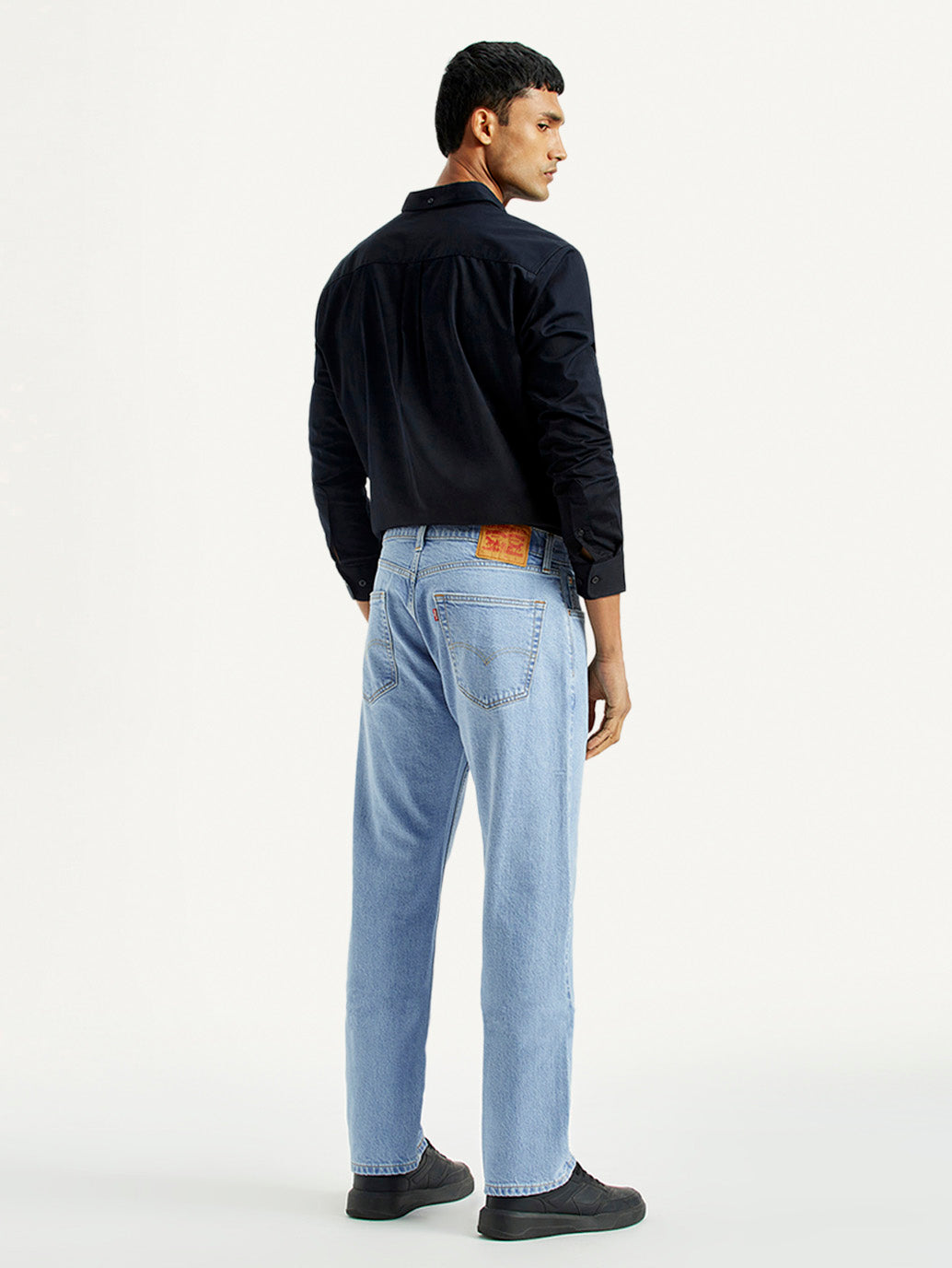 Men's 505 Light Indigo Straight Fit Mid Rise Jeans - Back View